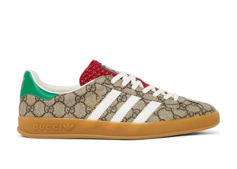 adidas x gucci gazelle beige gg monogram|Adidas X Gucci white.